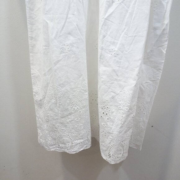ZARA DRESS SIZE M WHITE EYELET EMBROIDERED MARIAH MIDI LONG LOOSE SUMMER NEW - Picture 4 of 11
